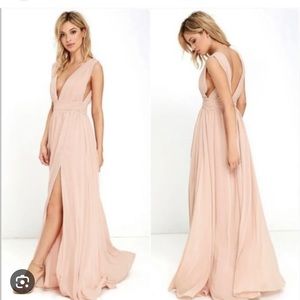 NWT Lulus Heavenly Hues Blush Maxi Dress